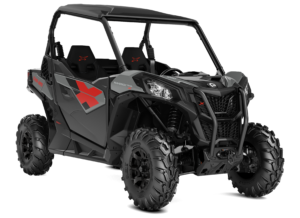 Can-Am Maverick Trail X 1000, trois quarts avant en studio, gris Granite