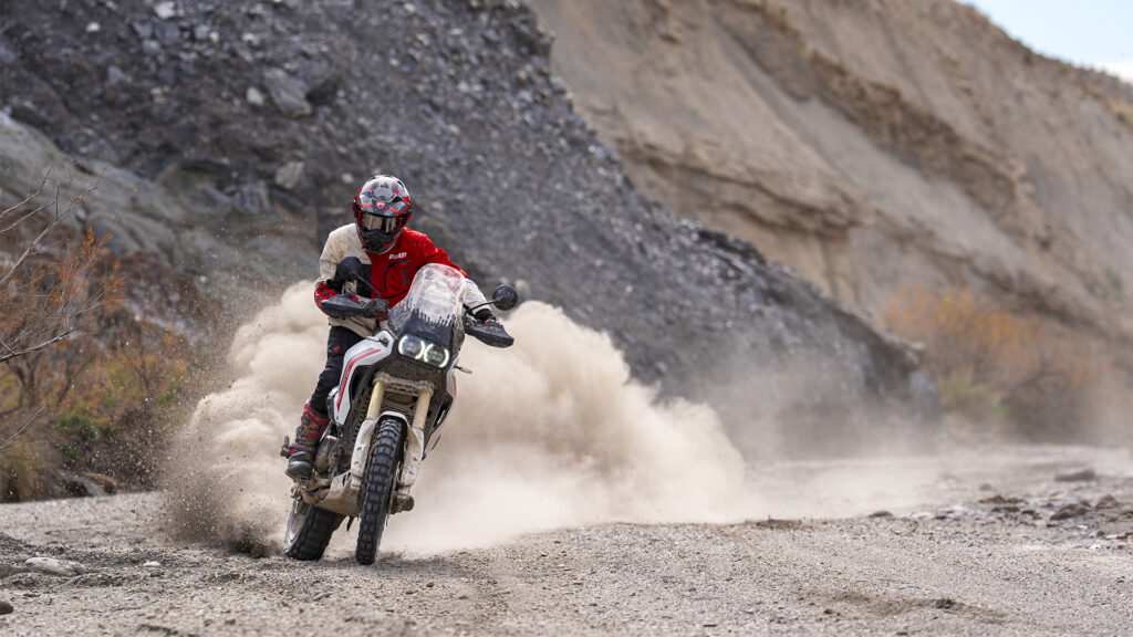 Ducati DesertX en action
