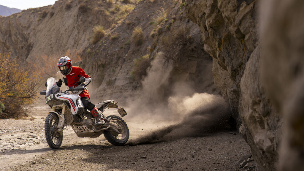 Ducati DesertX en action