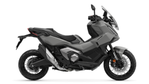 Honda X-ADV 750 coloris gris Matte Deep Mud Grey, vue de profil côté droit