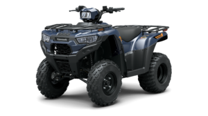 Quad Kawasaki Brute Force 300 coloris bleu gris vu de trois quarts avant